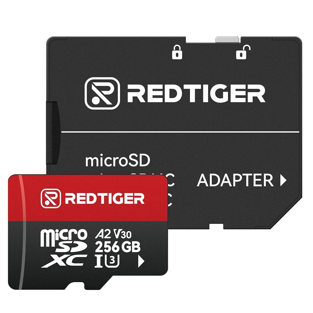 어댑터가 장착된 256GB 고속 마이크로 SD 카드, 마이크로SDXC UHS-I 클래스 10, U3, V30 A2, 대시 캠 지원 및 4K 비디오 녹화, F7NP-V07&F9&F7 - 상세 이미지 2