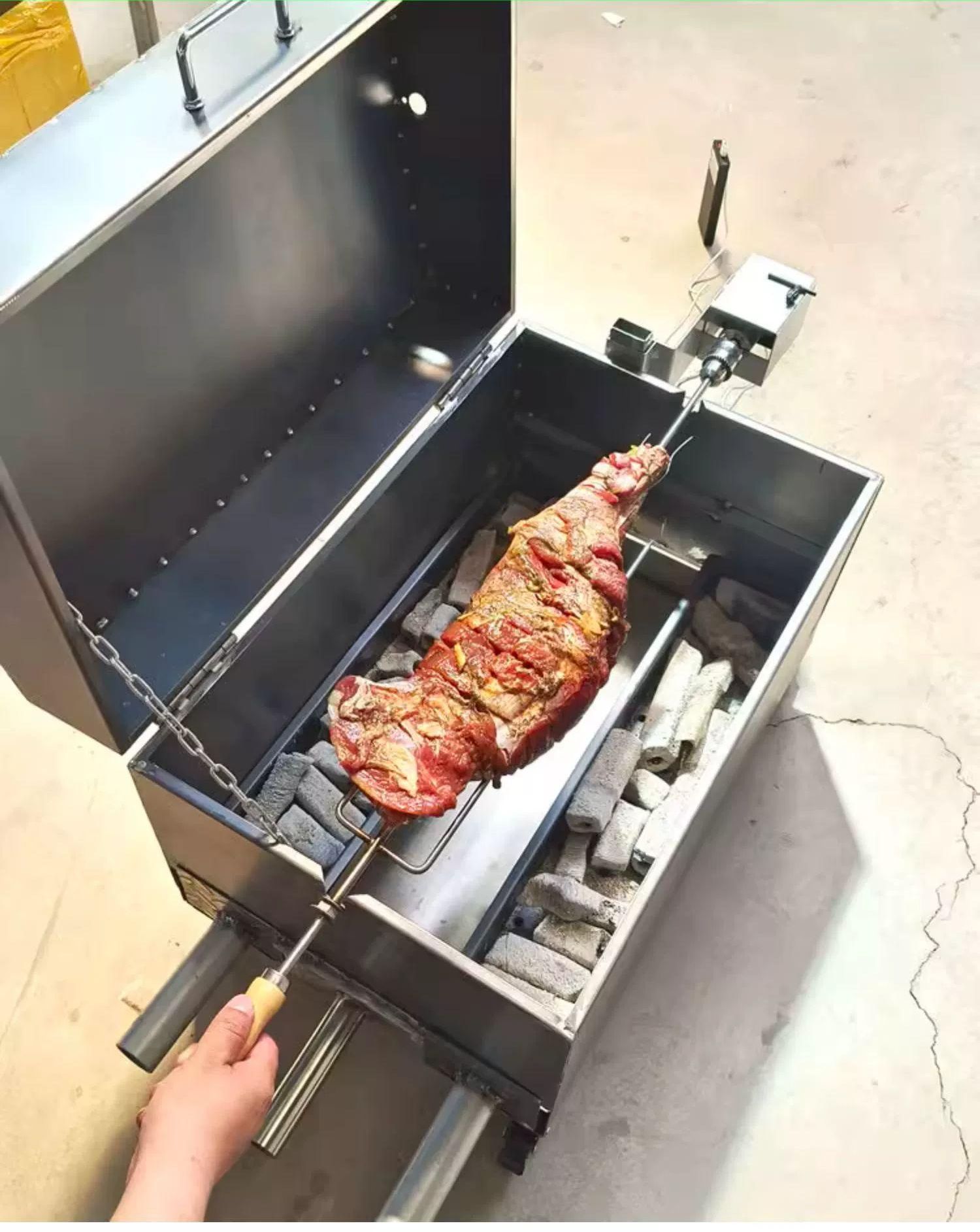 통구이 바베큐기계 훈연 화롯대 회전구이 바비큐 훈제 숯불화로 통돼지바베큐 - 상품 이미지