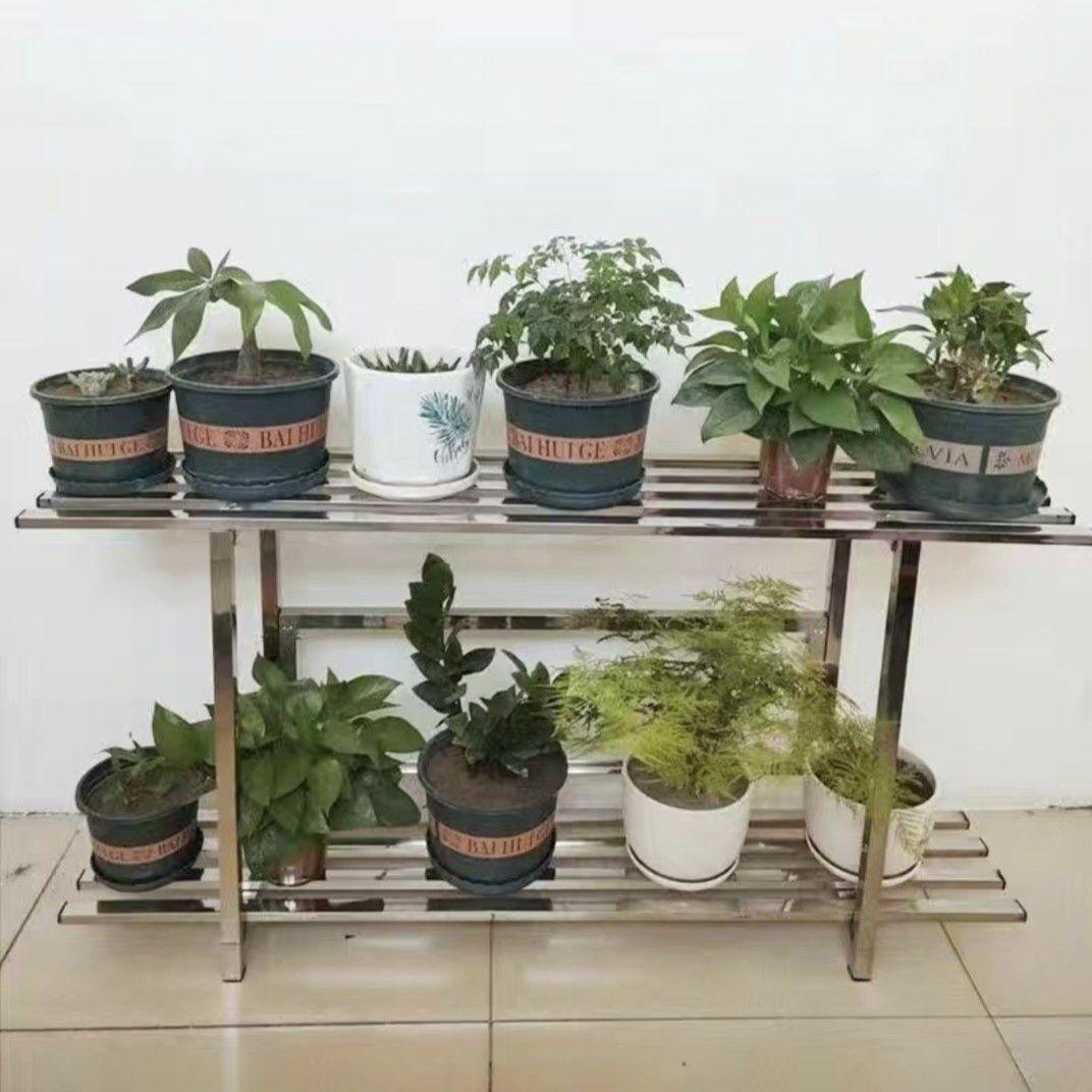 스텐 화분선반 다육이 발코니 식물 계단식 화분진열대 화분대 야외 녹슬지않는 거치대 - 상품 이미지