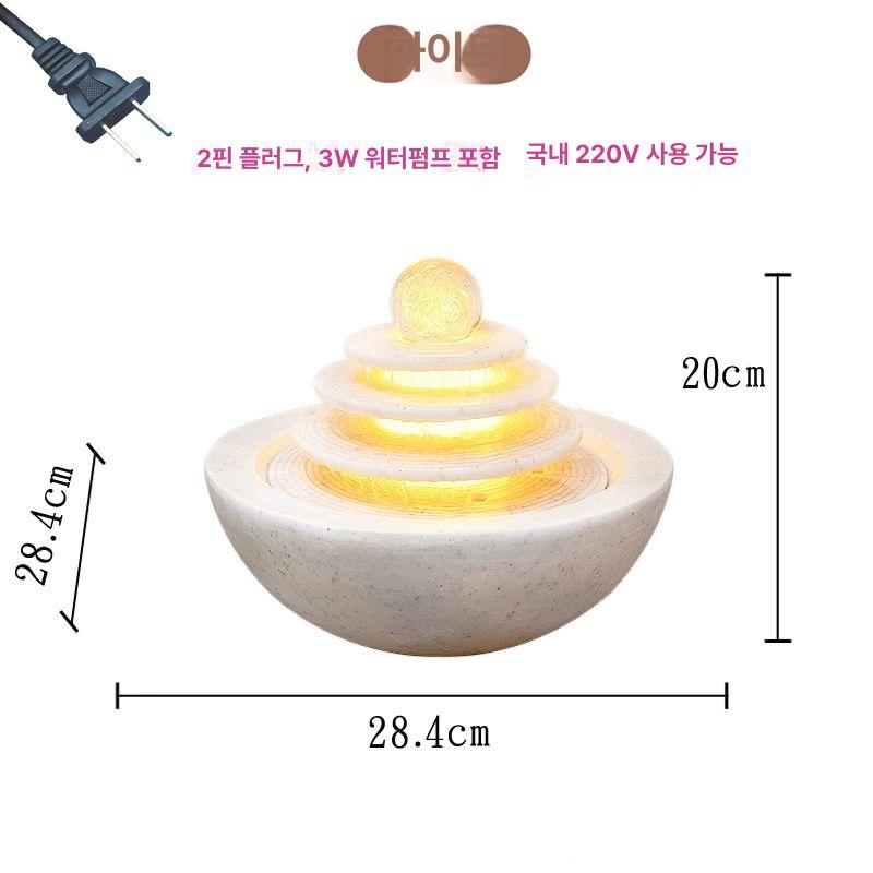 실내분수대 인공폭포 탁상용 거실 사무실 장식 초음파 미스트 선물 홈데코 - 상품 이미지