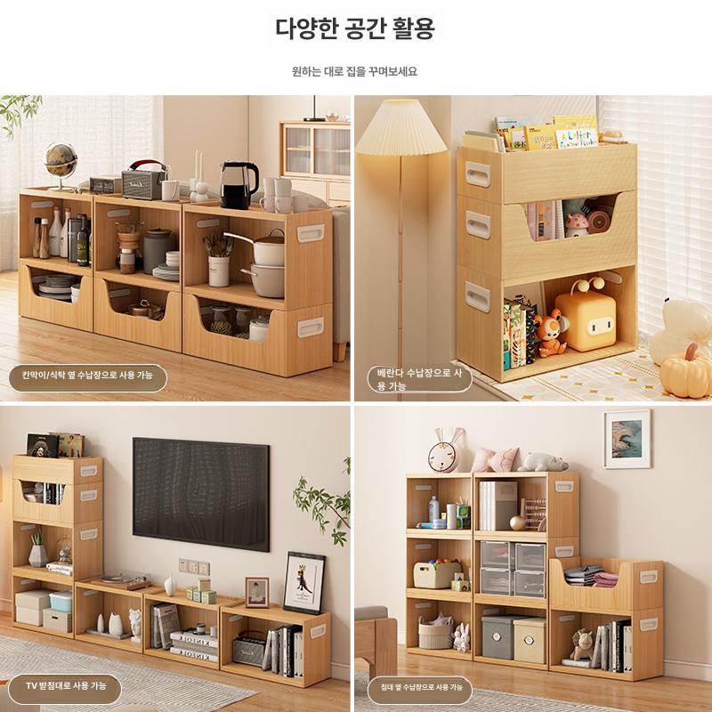 화이트 서재인테리어 서재책장 도어책장 다용도책장 도어형책장 상하부 틈새책꽂이 - 상세 이미지 4