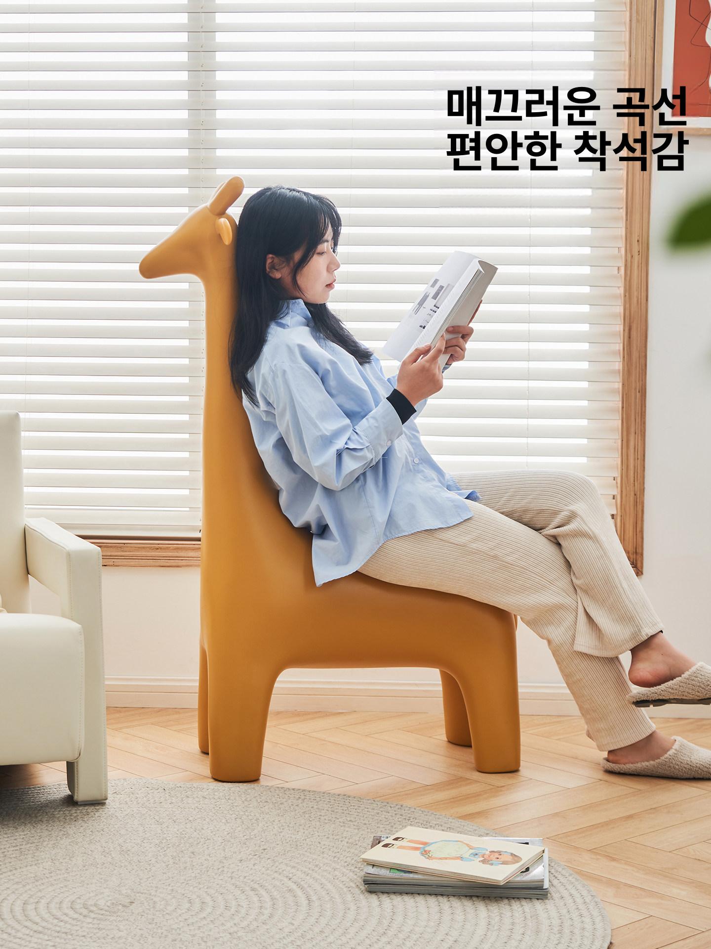 가죽 기린 인테리어 소품 레더 조각상 모형 카페 거실 엔틱 대형 이미지 6