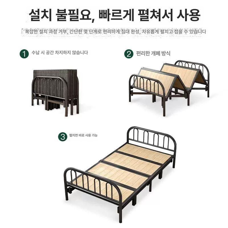 야외 평상 접이식 철재 캠핑 데크 테라스 나무 프레임 베란다 카페 조립 파라솔 벤치 - 상세 이미지 3