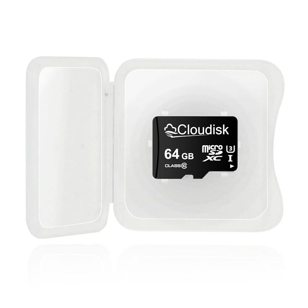 SD 어댑터, 카드 리더(64GB)가 포함된 5개의 마이크로 64GB 플래시 메모리 SDXC C10 A2 U3 클라우드리스크 1GB - 상세 이미지 2