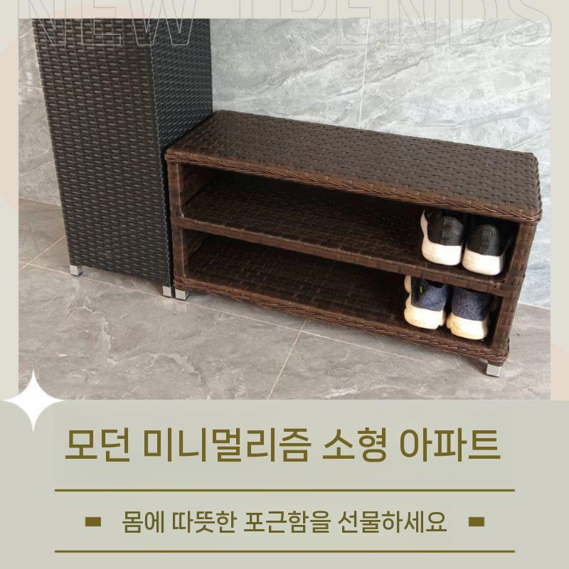 벤치형 발코니 수납의자 겸용 매장 야외용 수납벤치의자 수납스툴 신발장 현관용 벤치형정리함 갈아 신는 옷 선반 60x30x42 - 상세 이미지 4
