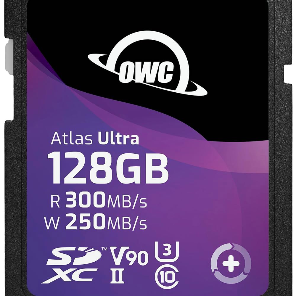 OWC Atlas 울트라 128GB SDXC UHS-II V90 미디어 카드 128GB V60 Pro - 상품 이미지