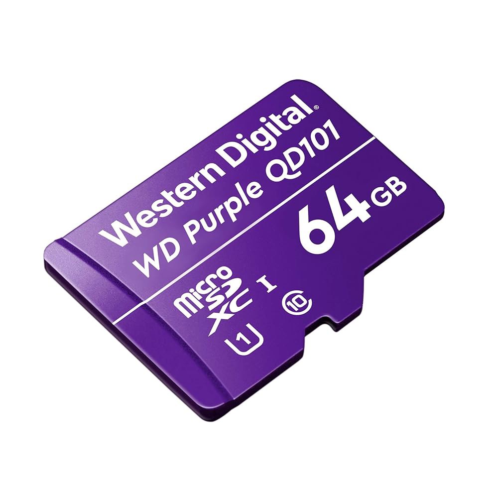 웨스턴 디지털 SC QD101 MicroSD 카드 64GB WD 퍼플 감시 카메라 WDD064G1P0C 64GB - 상세 이미지 2