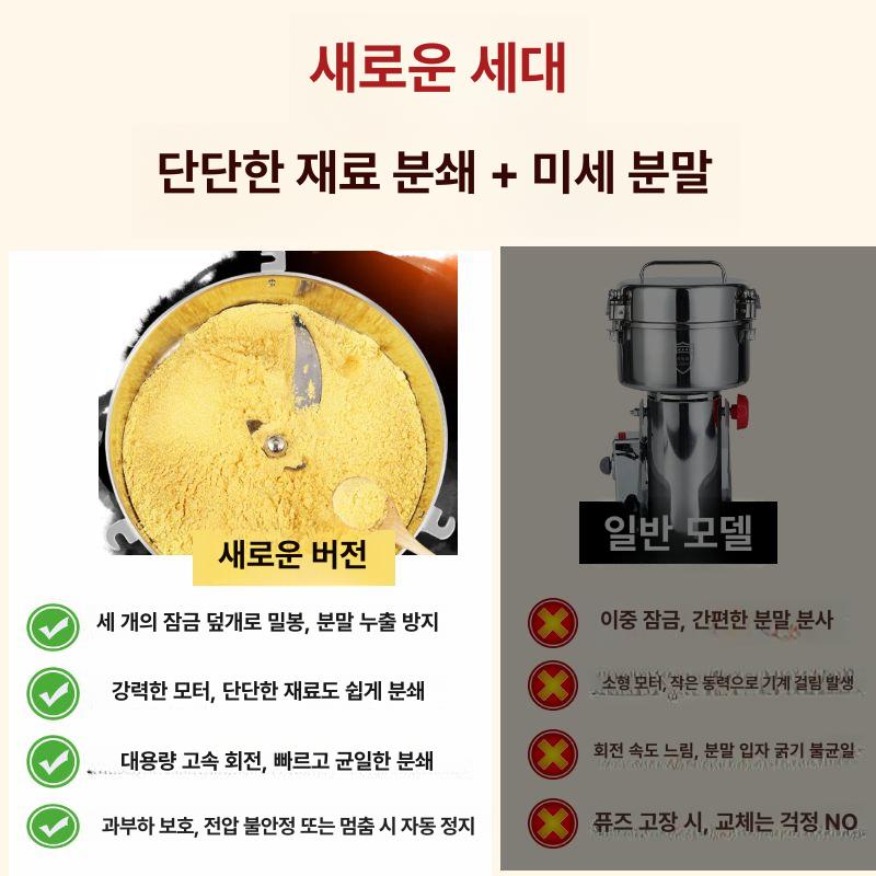 혼합 분쇄기 한약재 모터 전동그라인더 칼날 페퍼밀 깨갈이 곡물 후추그라인더 통후추 - 상세 이미지 3
