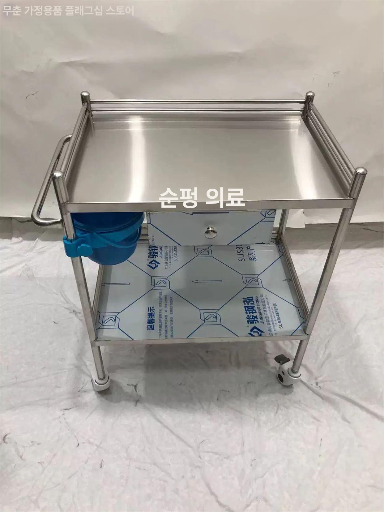 이동식 드레싱카트 치과 업소용 왜건 병원카트 운반카 진료 미용실 스텐카트 서빙카트 - 상세 이미지 3