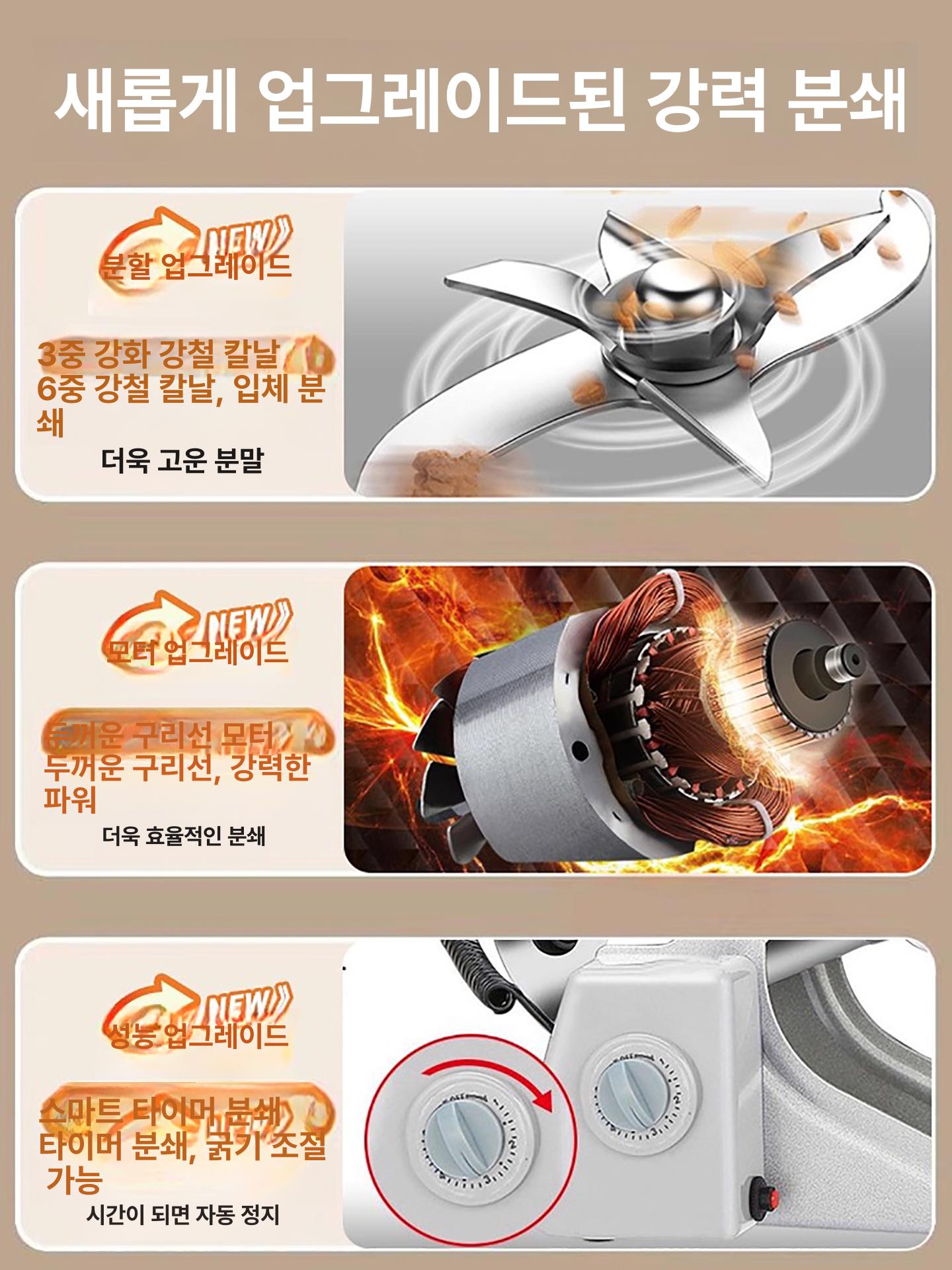 고출력 분쇄기 그라인더 제분기 분말 쌀가루 한약재 파쇄기 해머형 잡곡 방앗간 - 상세 이미지 5