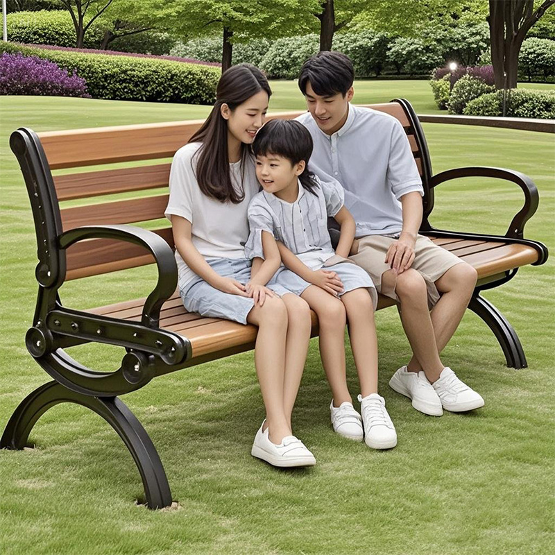등받이 평벤치 캠핑장 발코니 정원 야외용 공원벤치 맞춤 평의자 글램핑장 대기실 - 상세 이미지 5