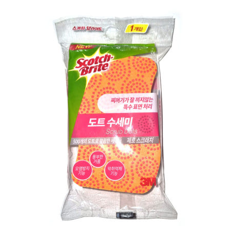 3M 제로스크래치 도트수세미 1개입 설거지수세미