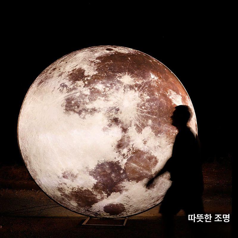 인테리어 벽등 LED 달 모양 무드등 거실 침실 복도 포인트 감성 무선 벽부식 조명기구 - 상세 이미지 4