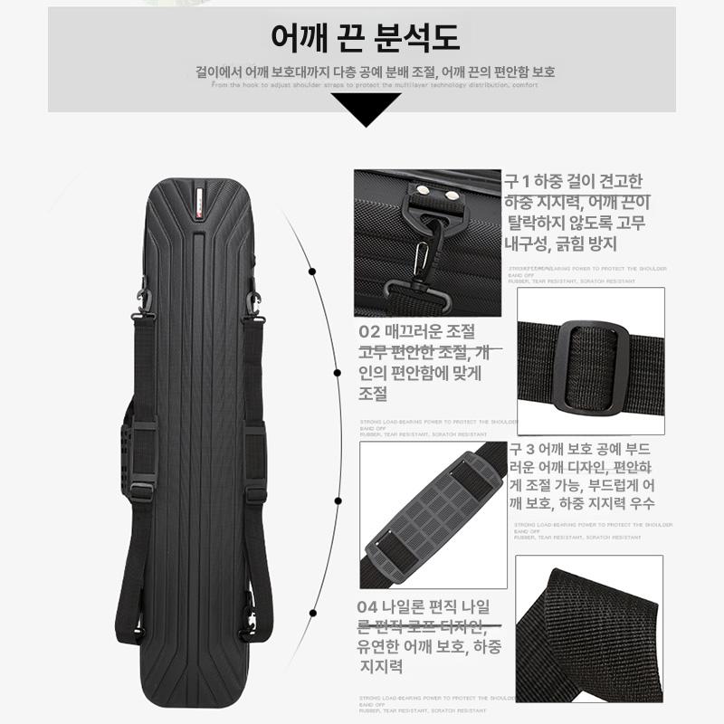 낚시백팩 방수 하드케이스 로드홀더 태클박스 캠핑 아웃도어 어항 장비 수납 다용도 보관함 - 상세 이미지 3