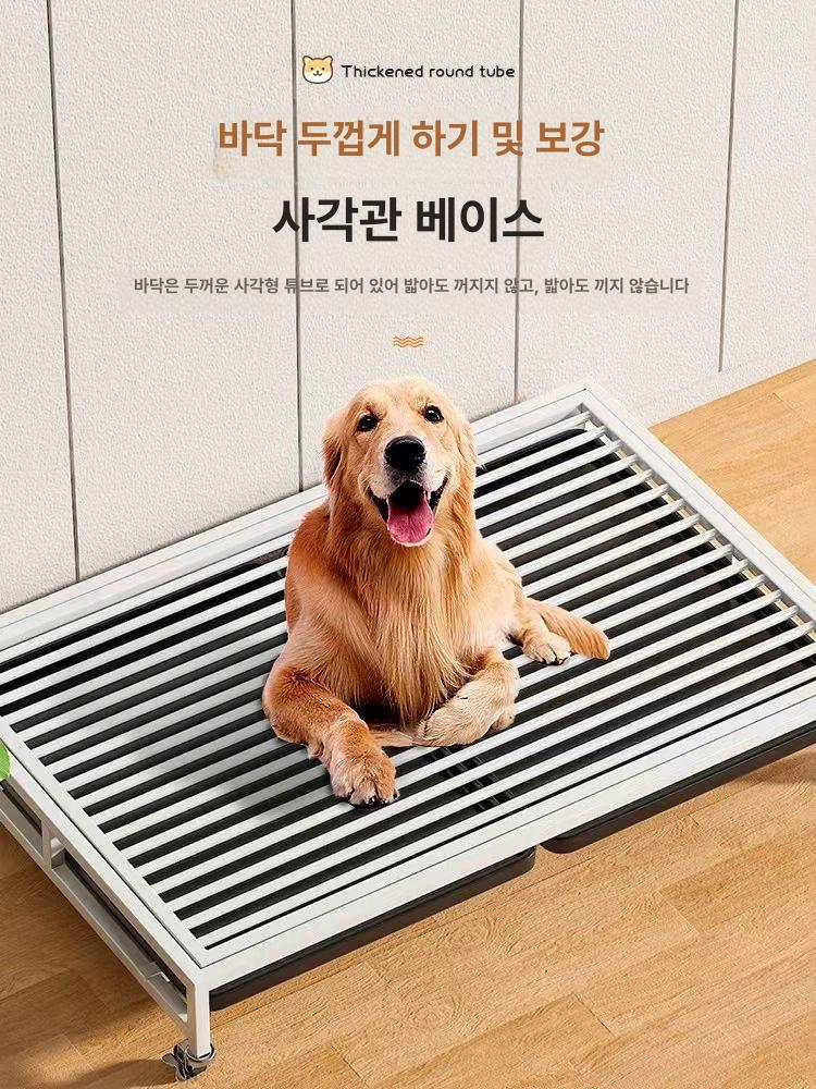 강아지 철제 사육장 이동식 실외 견사 하우스 애완견 펜스 대형 중형 소형 가정용 정원 - 상세 이미지 4