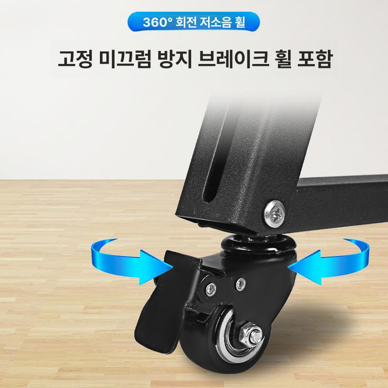 TV거치대 이동식 모니터 스탠드 브라켓 바퀴달린 높이조절 회의실 인테리어 랙 플로어형 거실 감성 선반 - 상세 이미지 4
