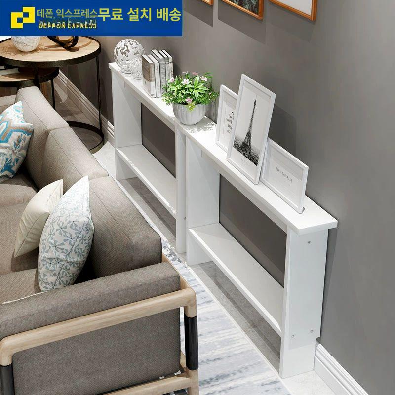 좁고 쇼파뒤선반 거실 긴 사이드 소파뒤선반 수납장 틈새테이블 폭좁은테이블 - 상세 이미지 2