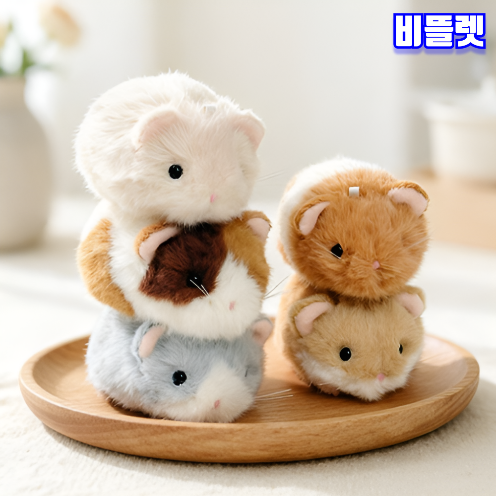 비뜰렛 햄스터 말랑이 스트레스볼 인형 키링 햄찌 피젯토이 - 상세 이미지 4