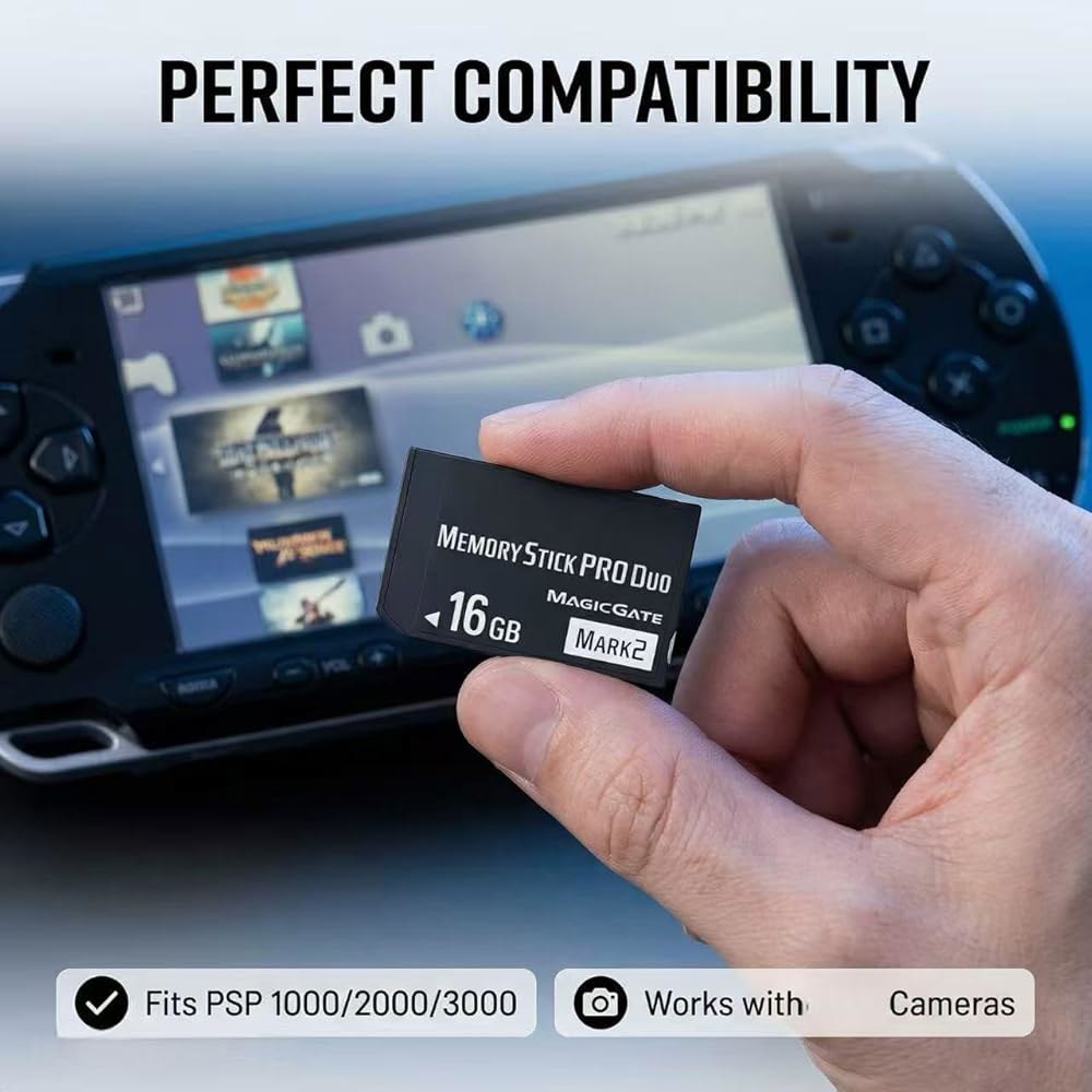 PSP1000/2000/3000, 사이버샷 DSC, DSLR 및 핸디캠용 프리미엄 16GB 메모리 스틱 프로 듀오 MARK2 u2013 범용 호환성 - 상세 이미지 3