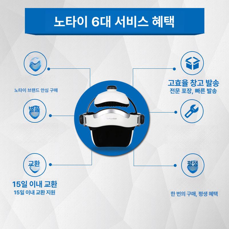 헤드 스파 머리마사지기 목 어깨 두통 완화 적색광 지압 안마 기기 휴대용 전기 - 상세 이미지 4