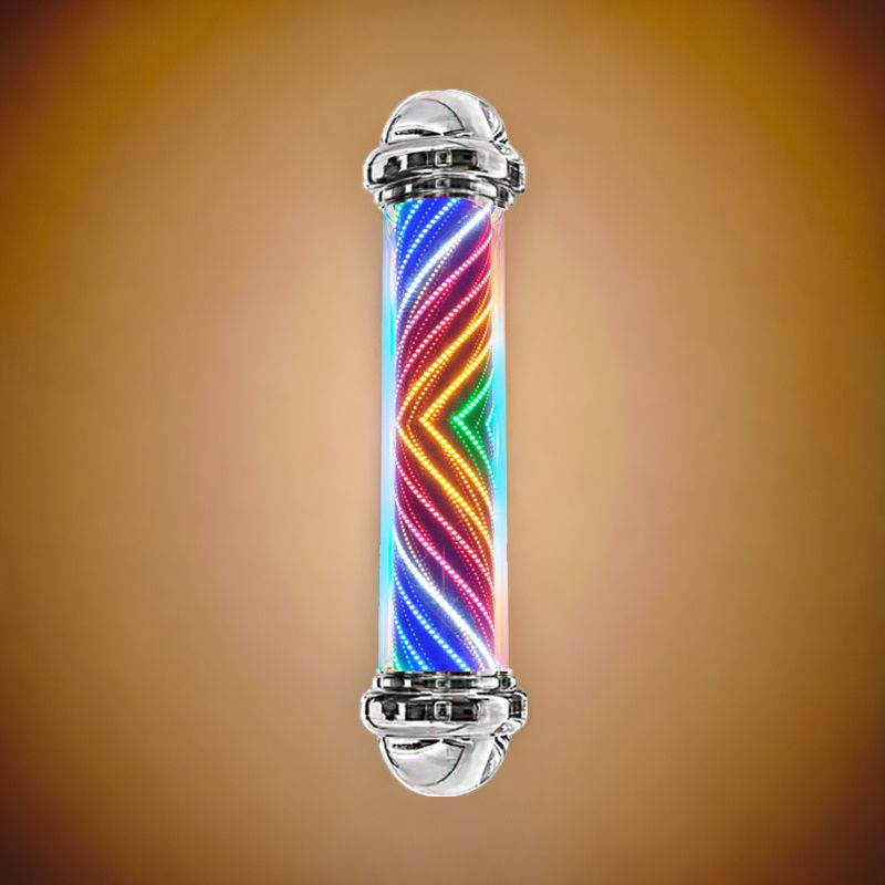 미용실 사인볼 LED 무지개 이발소 바버샵 인테리어 규격 헤어샵 회전간판 라이트 램프 - 상세 이미지 3