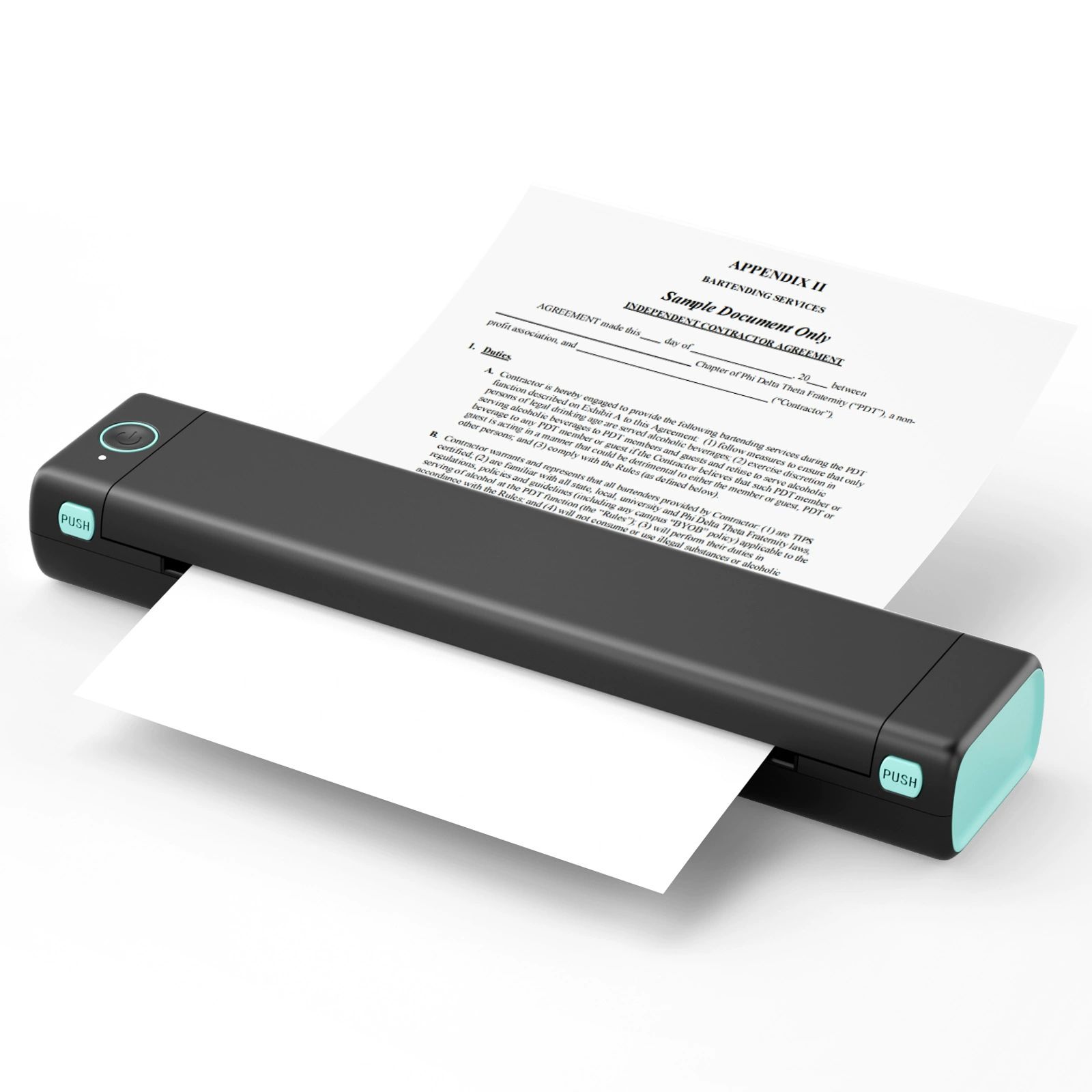 모바일 감열식 무선 프린터 A4 블루투스 업무용 소형 휴대형 잉크리스 포터블 인쇄기 사무실 - 상품 이미지