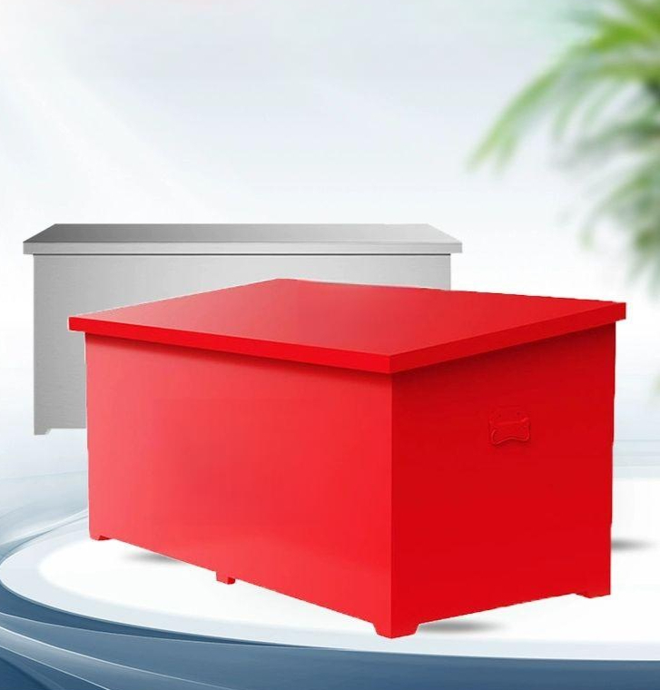 야외 제설함 카트 이동식 적재함 기본 모래함 사이즈 홑통 수거 쓰레기통 보관 바퀴 - 상품 이미지