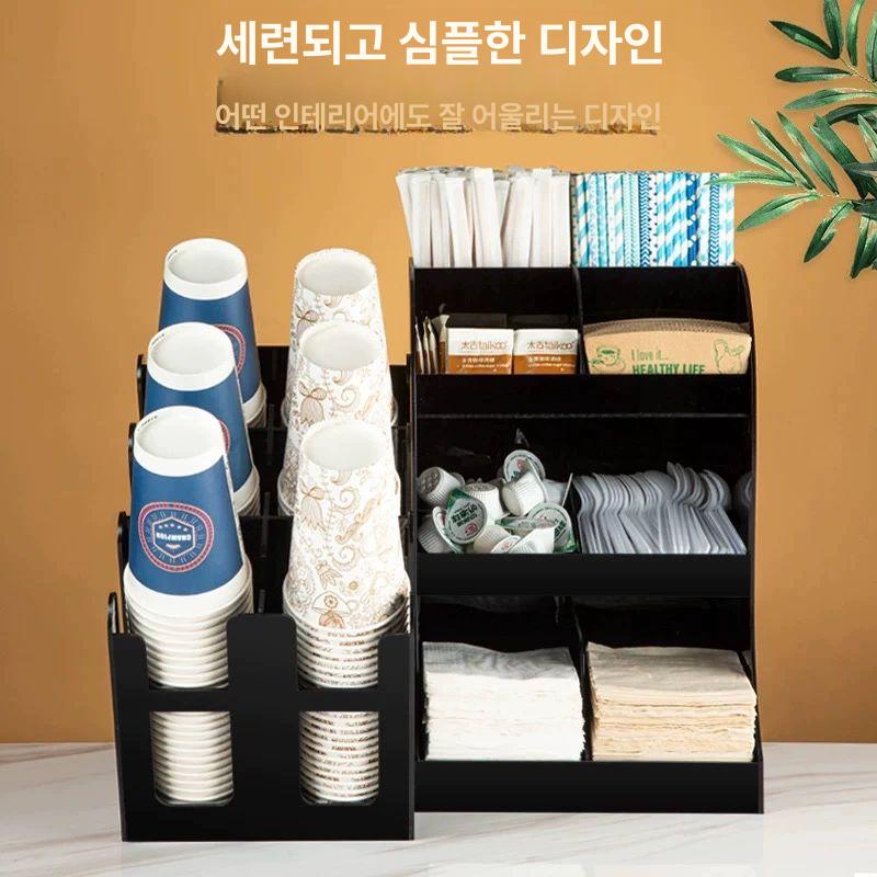 스테인레스 컵디스펜서 거치대 정리함 수납함 종이 컵홀더 카페디스펜서 매장 분배기 - 상세 이미지 4