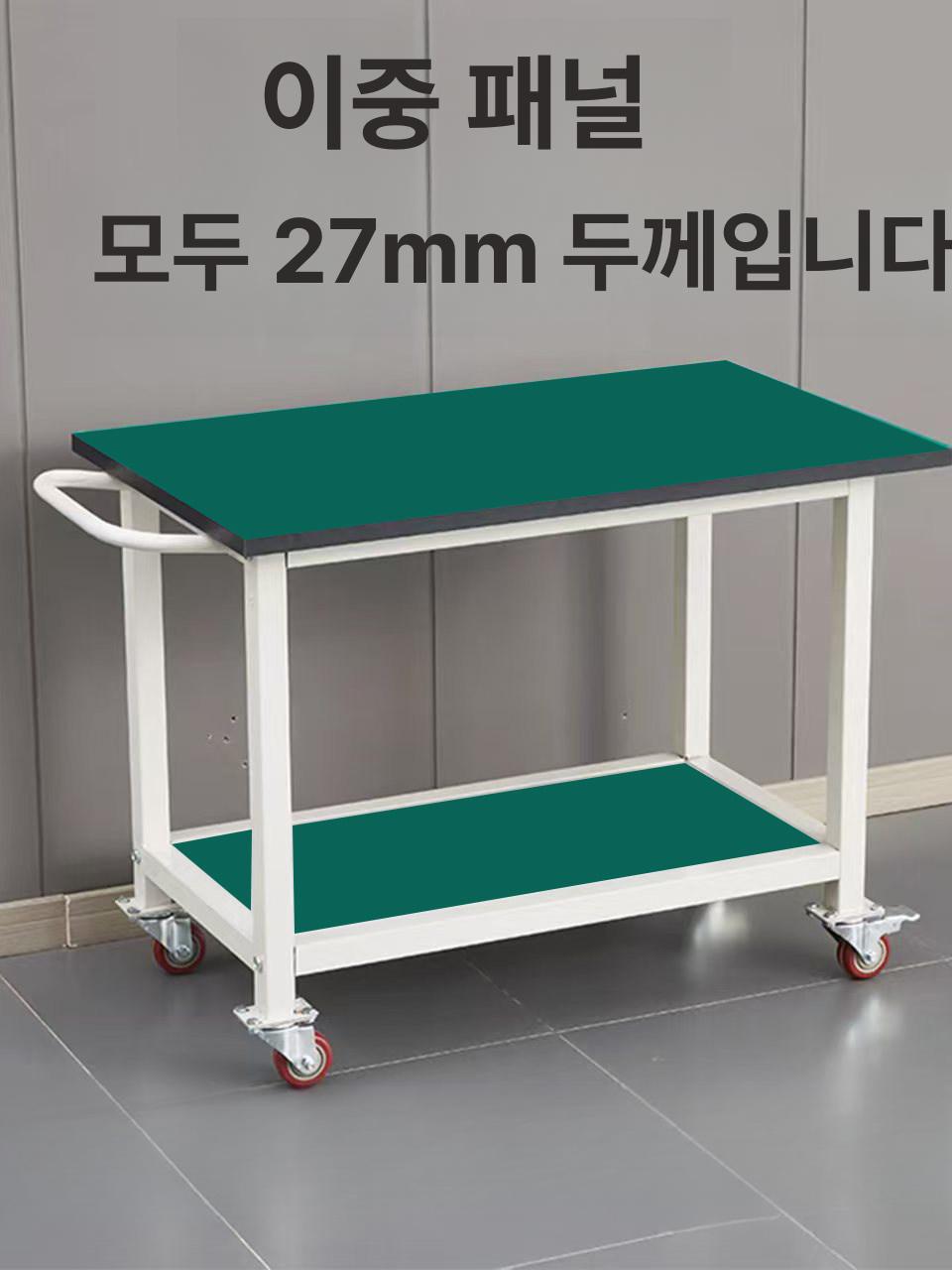 정전기 방지 이동식 작업대 조립식 공구보관 트롤리 카트 제전매트 공장용 워크벤치 - 상세 이미지 3