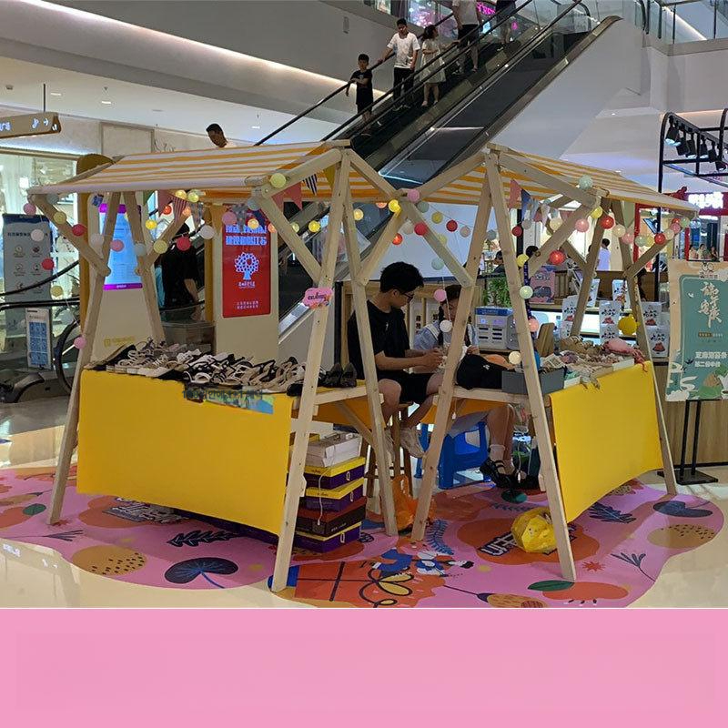 팝업스토어 이동식 전시대 야외 부스 행사장 상품 진열용 접으로 조립 가능한 경량 판매대 운반용 휴대 - 상세 이미지 2