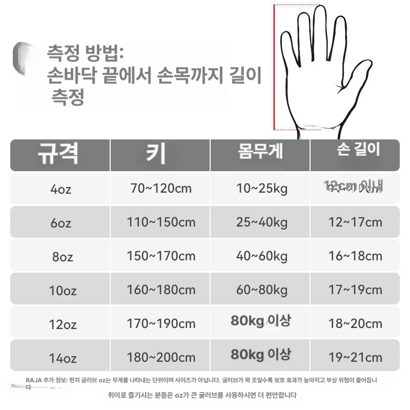 프로 권투장갑 복싱글러브 무에타이 킥복싱 스파링 격투기 훈련용 성인용 양손세트 이미지 6
