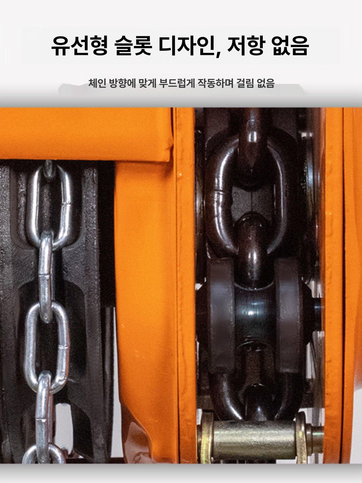 체인블록 수동식 갈고리 레바블록 1톤 2톤 양정 플레인트롤리 산업용 리프팅 장비 - 상세 이미지 5