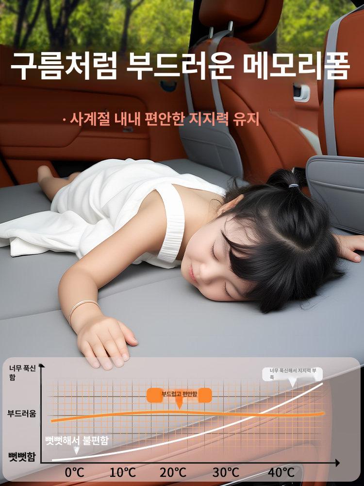 차박 매트 자동차 뒷좌석 평탄화 보드 접이식 캠핑 침구 SUV 세단 확장형 수면 용품 이미지 6