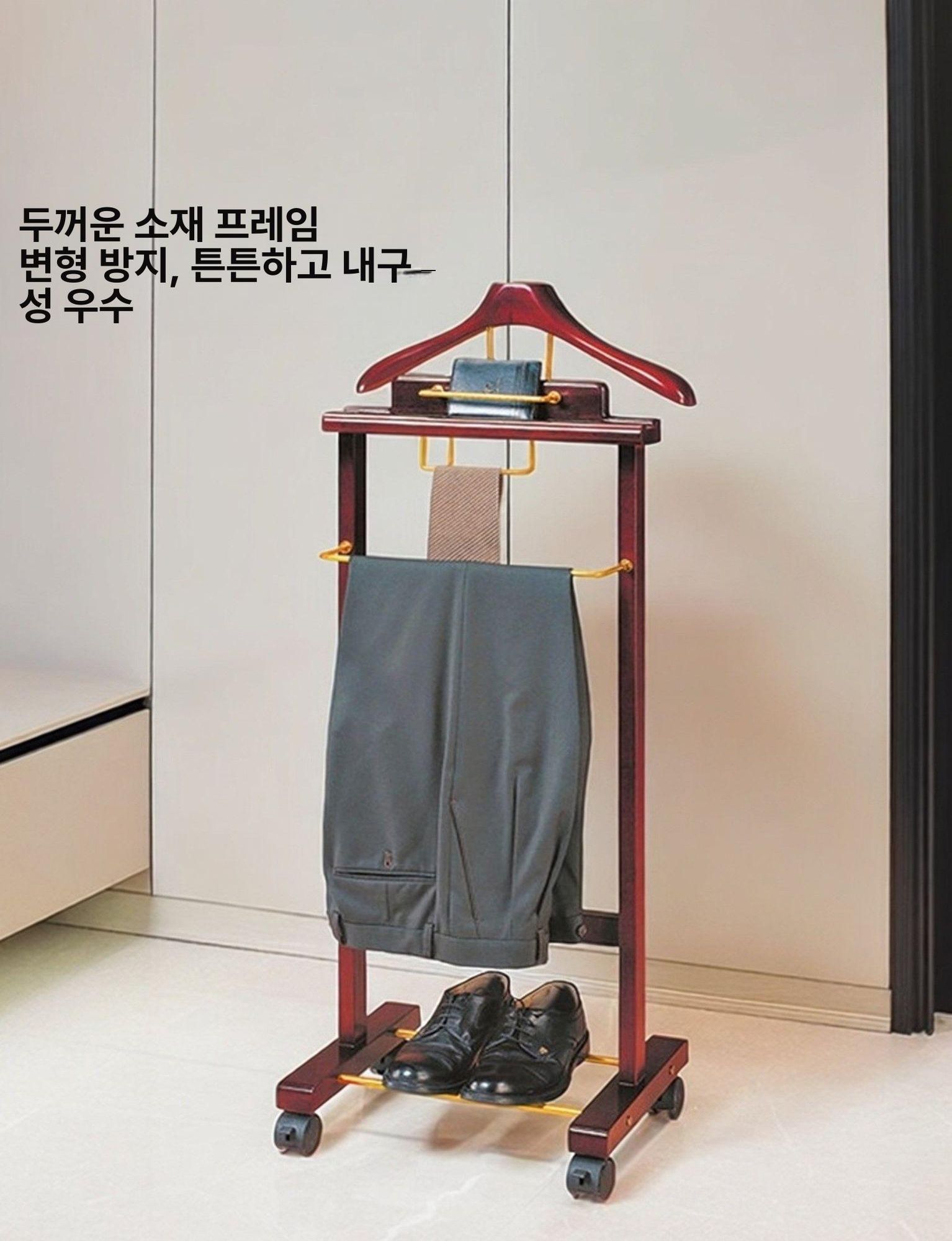 정장 행거 스탠드 이동식 코트 거치대 수트 슬림 수납 스틸 렉 할복 체형별 옷걸이 드레스 셔츠 보관대 - 상세 이미지 4