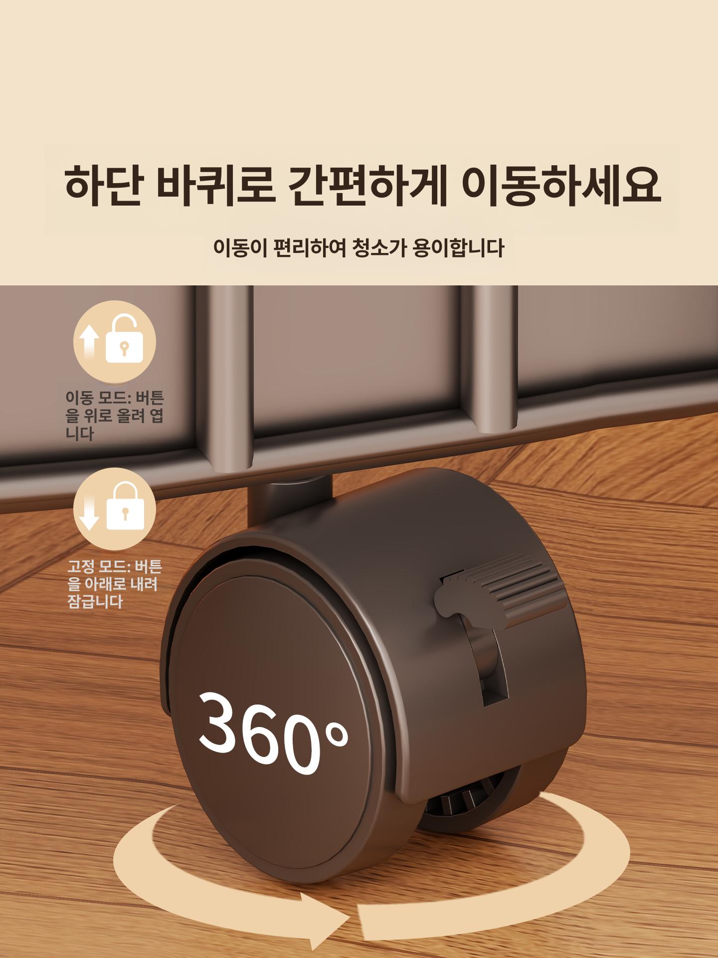 요가매트 정리함 필라테스 트롤리 이동식 소품보관 랙 옷보관 세탁바구니 다기능수납함 이미지 6