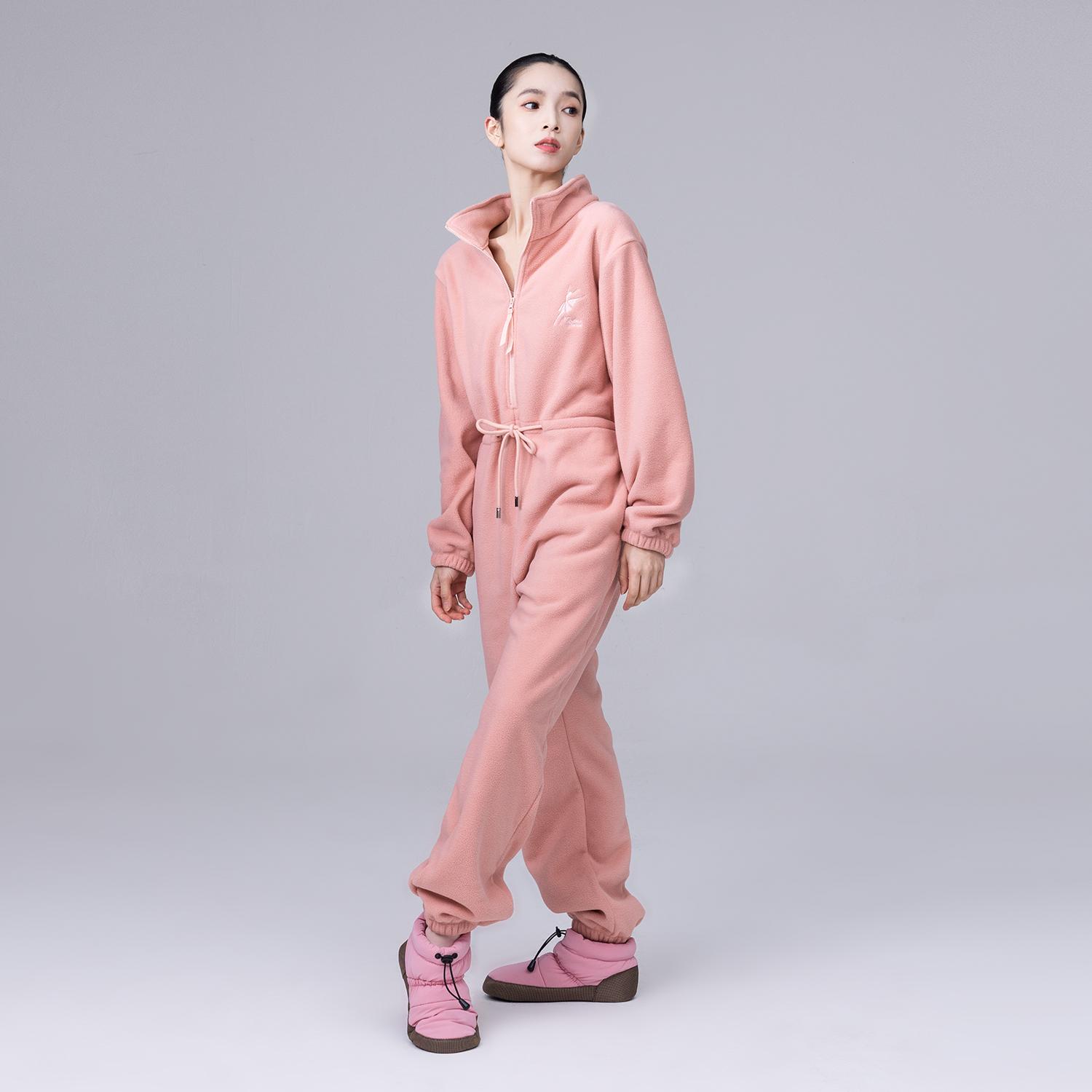 겨울 벨벳 전신 바디수트 루즈핏 점프슈트 캐주얼 팬츠 여성 패션 원피스 정장 분위기 - 상품 이미지