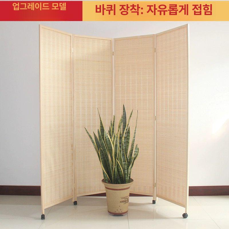 카페 인테리어 칸막이 가벽 파티션 스크린 목재 디자인 공간 분리 가리개 소품 모듈형 이동식 갤러리 전시 병풍 오피스 - 상세 이미지 2