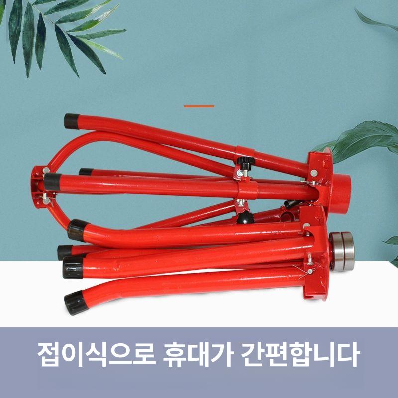 엑셀 풀림기 분무 거치대 자재 돌림기 풀링기 와이어 난방 베어링프리 릴 롤러 브래킷 - 상세 이미지 2
