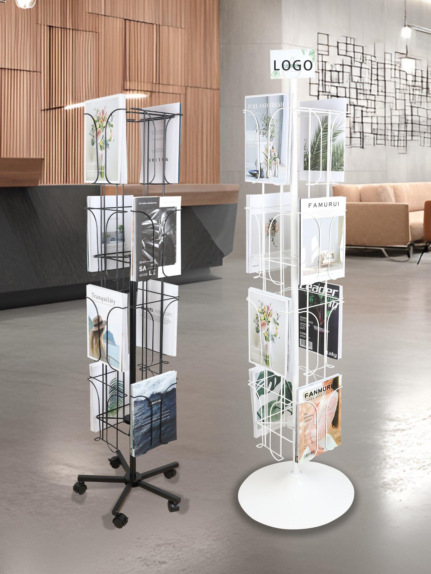 전시대 거치대 엽서진열대 매거진 회전랙 선반 디스플레이 판매대 카탈로그 잡지꽂이 - 상세 이미지 3