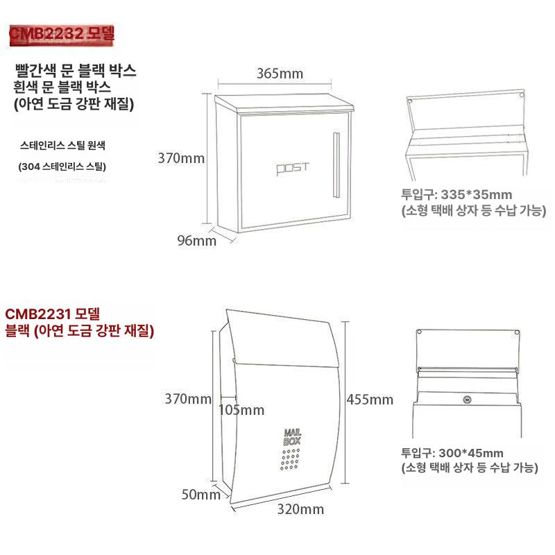 레트로 우편함 편지함 우체통 가정용 실외 전원 영국 정원 유럽풍 인테리어 엔틱 - 상세 이미지 5