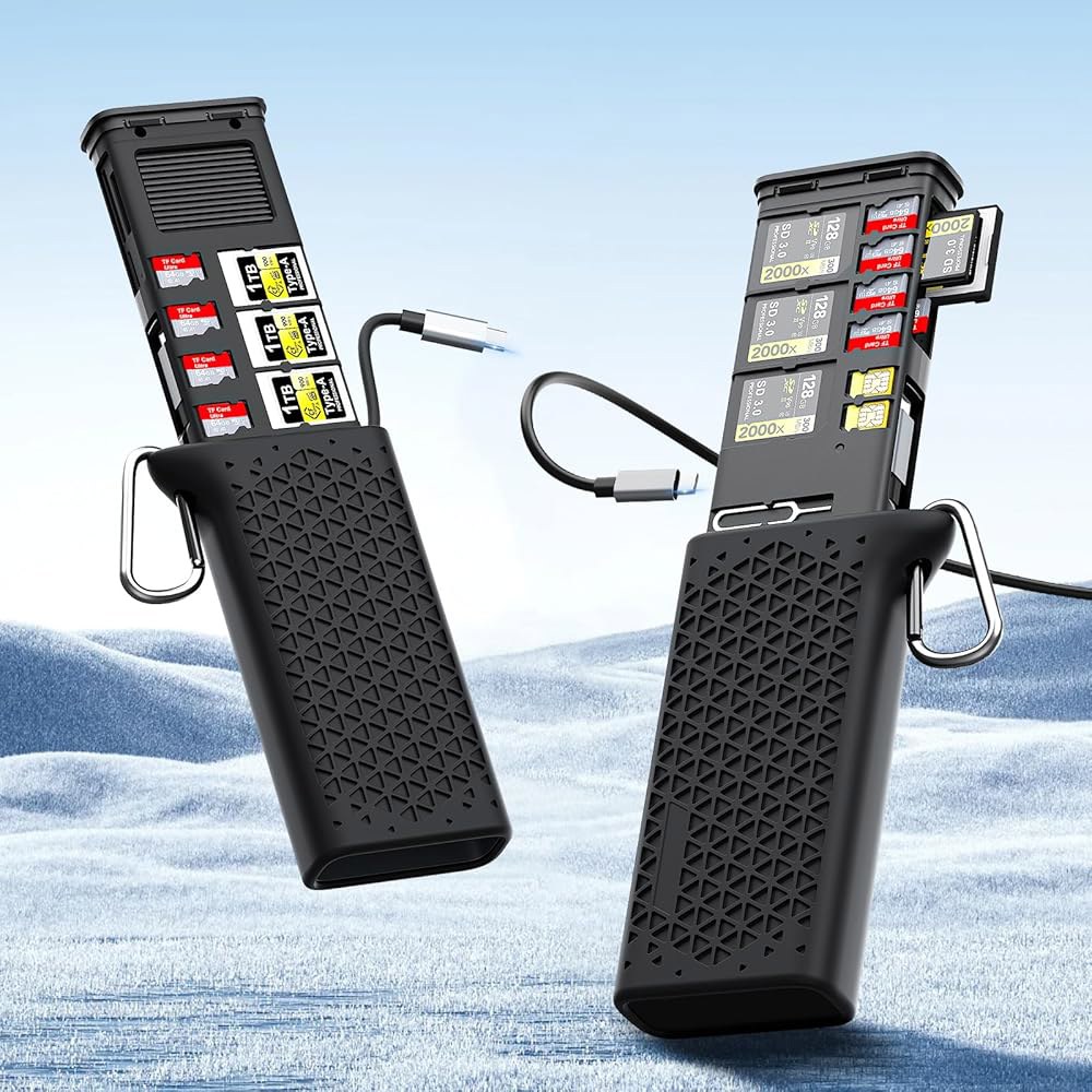 프로페셔널 CFExpress 타입 B /SD UHS-II USB 3.2 2세대 리더 케이스, /TF /Sim 카드용 10Gbps CF Express 메모리 카드 홀더, 영화 제작자 - 상품 이미지