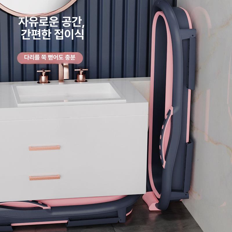 대형 접이식욕조 가정용 반신욕 성인용 온수욕조 전신욕 덮개 보온 욕실용 - 상세 이미지 3