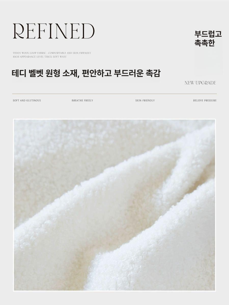 침대헤드 쿠션 구름 대형 리폼 양털 벽가드 덮개 고탄력 벨벳 원형 pp면 직물 분리세탁 - 상세 이미지 5