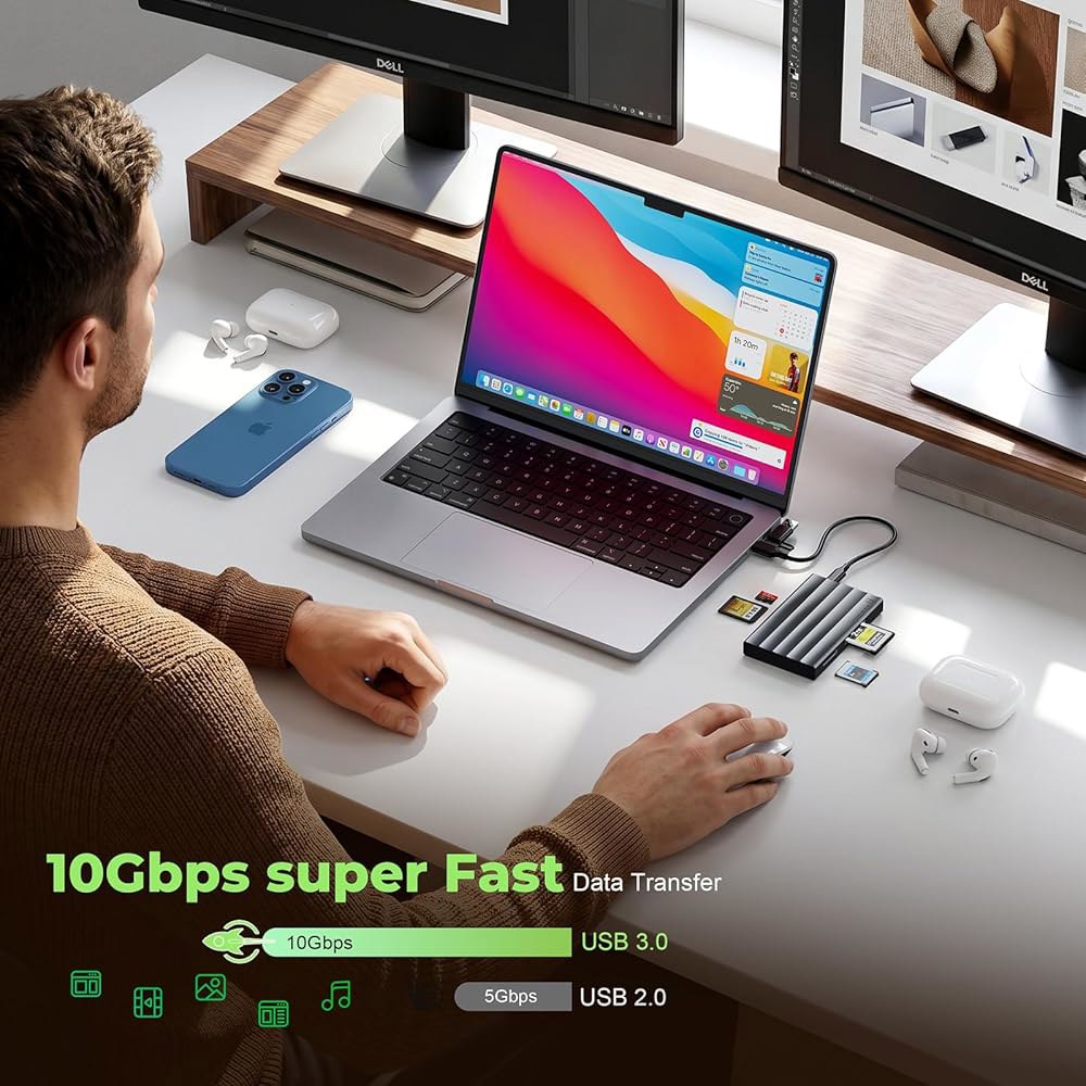 4 in 1 타입 A+타입 B CFexpress 카드 리더 USB 3.2 2세대 UHS-II SD4.0 & 마이크로 SD /TF 어댑터 10Gbps /A (Windows /Mac - 상세 이미지 3