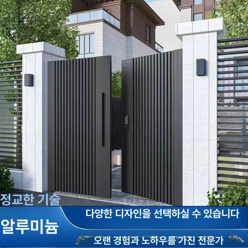목재 대문 단독주택 견적 원목 게이트 시공 별장 전원주택 쪽문 출입문 이미지 6