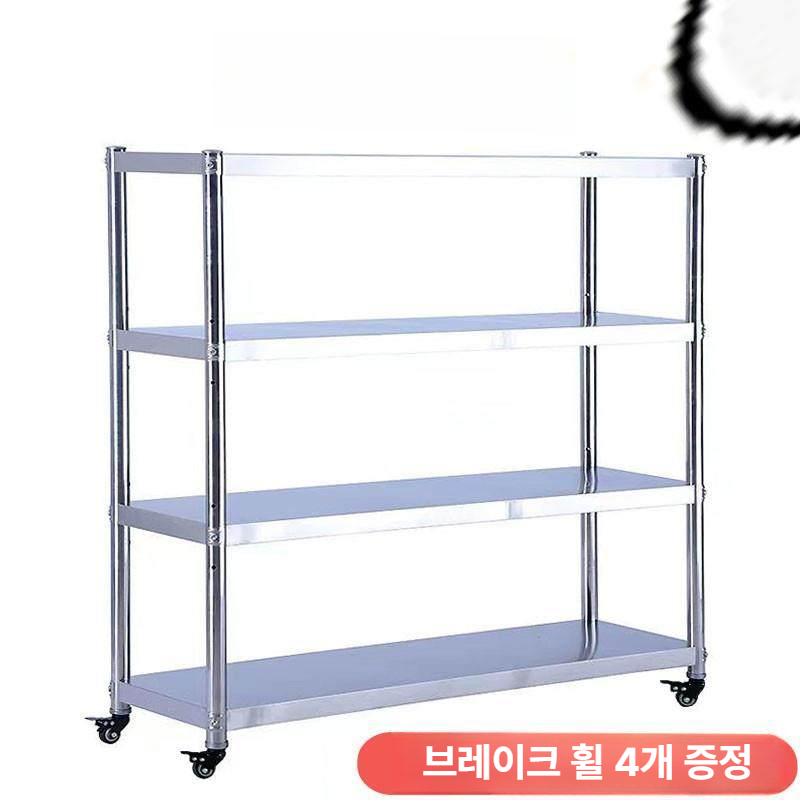 주방 선반 스테인리스 식당 다용도 미니 이동식 대형 하부장 특수사이즈 트레이 정리대 - 상세 이미지 4
