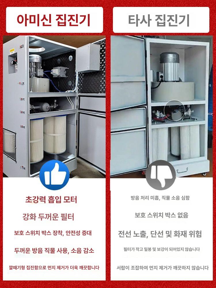 소형 집진기 사이클론 연기 분진 클리너 목공용 톱밥 먼지 가루 흡입 더스트 - 상세 이미지 5