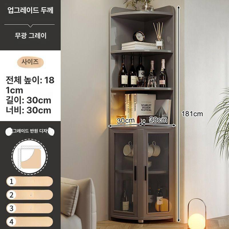 코너선반 북유럽 원목 수납장 벽면 우드 진열 책장 거실 침실 다목적 인테리어 가구 - 상품 이미지