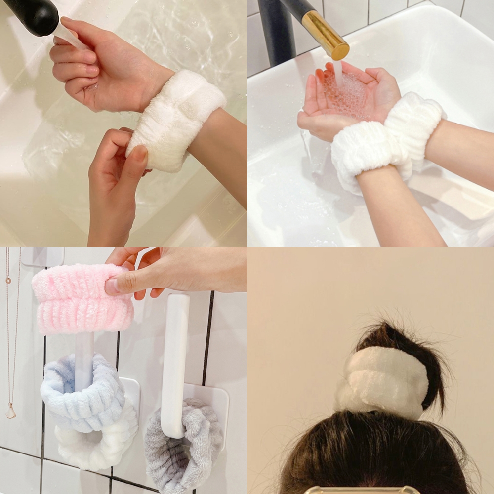 세안 세수 세면 손목 밴드 팔목 팔뚝 헤어 물흐름방지 - 상품 이미지