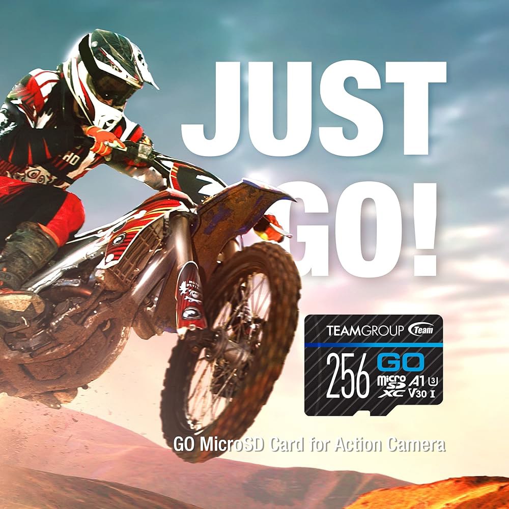 TEAMGROUP GO 카드 256GB MicroSDXC UHS-I U3 V30 4K 액션 카메라 및 드론 고속 플래시 메모리 카드, 야외 스포츠 브이로그용 어댑터, 촬영, GoP - 상세 이미지 3